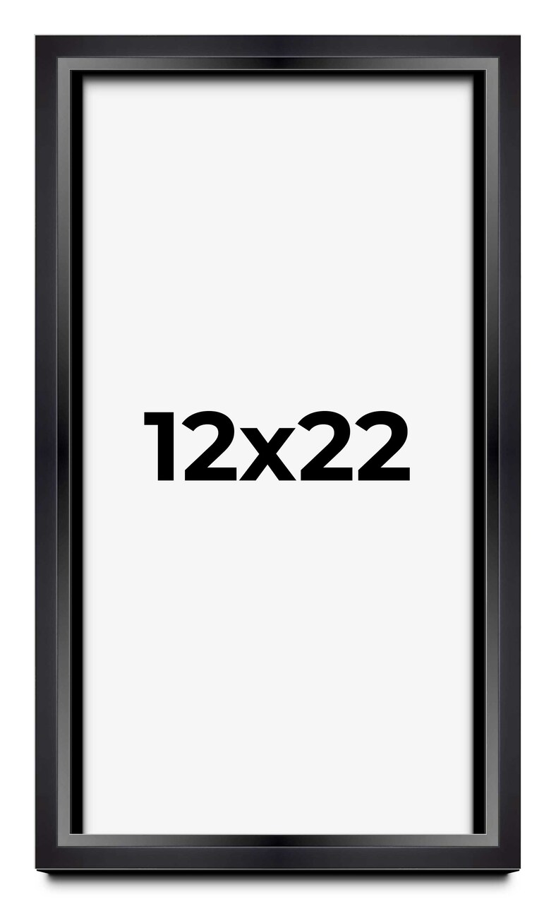 Modern Shadow Box 1.5" Depth Black Picture Frame - UV Acrylic, Backing, Hanging Hardware